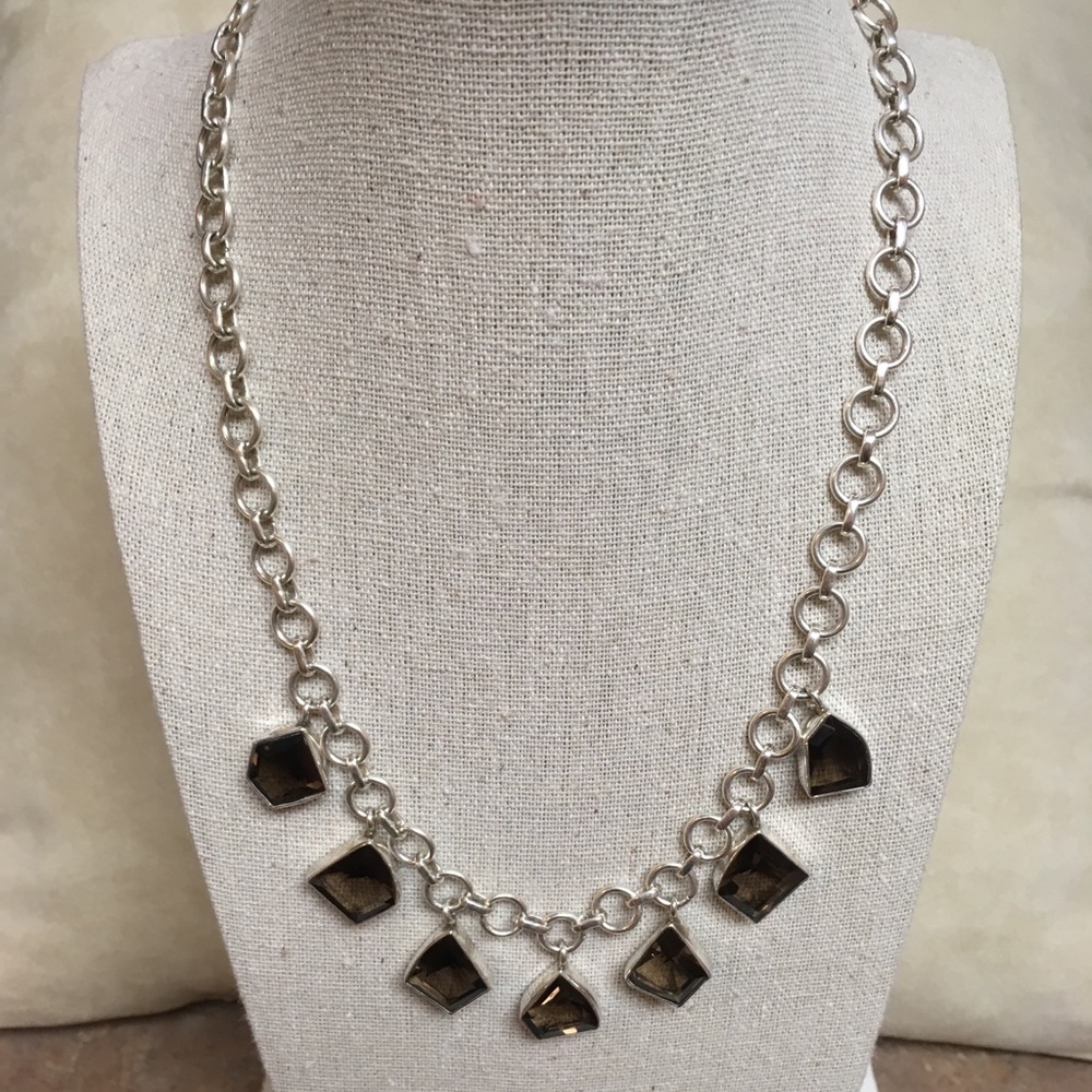 925 Sterling Smoky Quartz Necklace